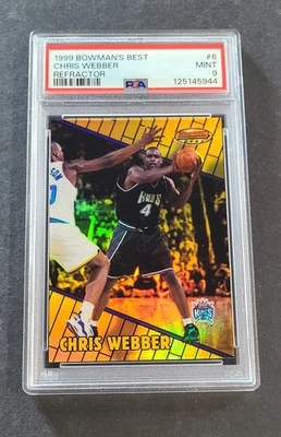 1999 年 BOWMAN'S 最佳反光卡 #6 克里斯·韦伯 PSA 9 完好/400 *POP 8* — 第 1/2 张图片