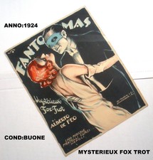 FANTOMAS - FOX TROT - A.DE FEO - 1924 SPARTITO MUSICALE ORIGINALE ITALY/SHEET