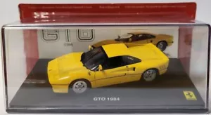 Ferrari GTO 1984 - Yellow 1/43 Model Car. W/Display case + dust protector - Picture 1 of 2