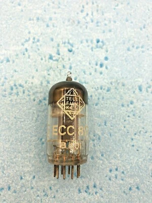 Telefunken ECC81 12AT7 Winkle Glass Copper Rods First Version No Diamond Rare - Bild 1 von 4