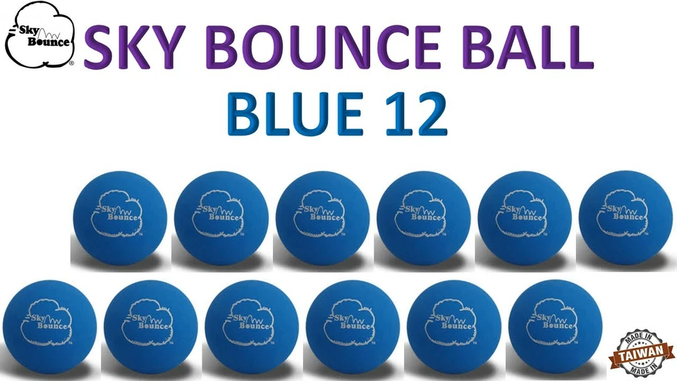 12 BOLAS DE MANO SKY BOUNCE COLOR AZUL / RAQUETA PELOTA RAQUETBALL TAIWÁN Foto 1 de 1