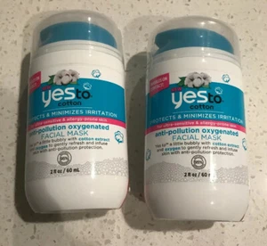 New Yes to Cotton Facial Mask Anti-Pollution Oxygenated Sensitive (Pack 2) - Picture 1 of 4