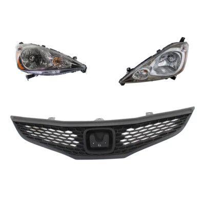 Conjunto de rejilla + juego de faros halógenos para Honda Fit Sport 2009-2011 Foto 1 de 4