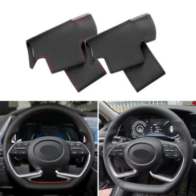 Cubierta de cuero para volante de coche para Hyundai Elantra 7th 2021 Sonata 10th 2020 Foto 1 de 4