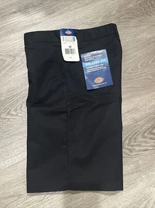 Dickies Boys School Uniform Black Shorts 23" Waist Sz 10 Relaxed Fit Ex pocket - Picture 1 of 4