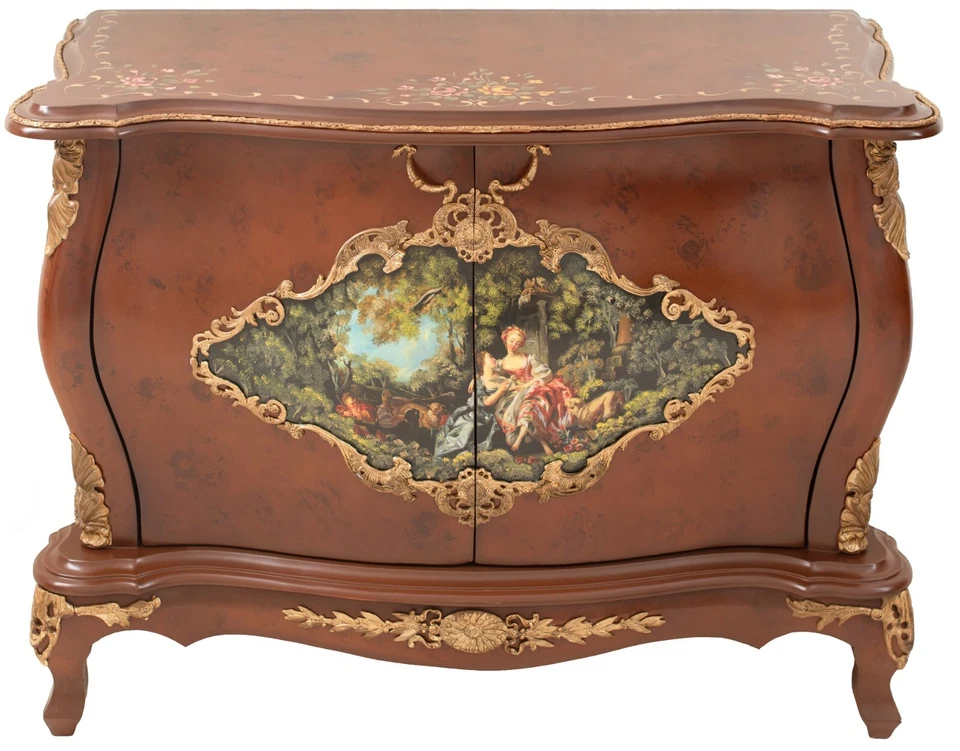 Aparador Antiguo Doble Puerta Amiko Buffet B015 / 116X59X85 Cm-Marrón Dorado Foto 1 de 4