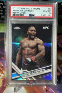 2017 UFC Topps Chrome Anthony Johnson Refractor #57 Light Heavyweight PSA 10