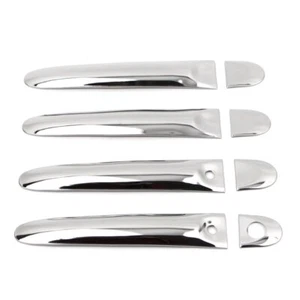 For Nissan Sunny Versa 2014-2017 Door Handle Cover Stainless Steel Trim W/ Smart - Foto 1 di 3