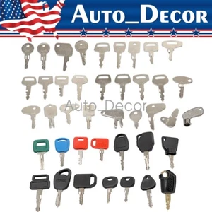41 Heavy Equipment Keys For Case Cat Komatsu JCB Kubota Bobcat Volvo Doosan JLG - Picture 1 of 13