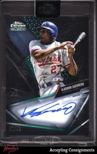 2021 Topps Chrome Black Green Refractors Vladimir Guerrero EXPOS AUTO 87/99