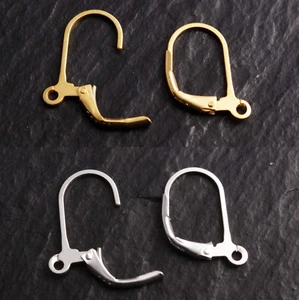 Pendientes de peinado pendientes peinados plata 925 y tesoro de piedra chapado en oro - Imagen 1 de 7