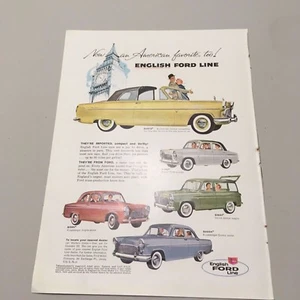 Vintage 1960s English Ford Full Line of Cars Magazine Ad - Picture 1 of 6