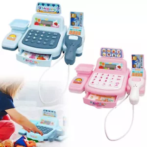 Cash Register Toy - Till & Scanner UK Pretend Play Shop with Sounds 3+ Kids Gift - Picture 1 of 12