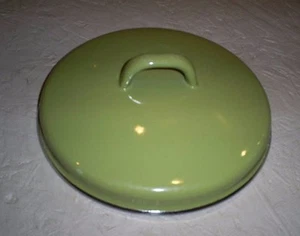 Sartén cúpula vintage con tapa de olla esmaltada verde 7,5" - Imagen 1 de 2