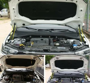 Acero inoxidable negro capó muelle de gas 2 piezas para VW T-Roc 2017 2018 2019 2020 - Imagen 1 de 3