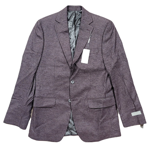 Cappotto sportivo Michael Kors fantasia uomo 40L 40 viola blu vestibilità moderna $295