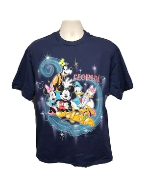 Camiseta Mickey Unlimited Florida Masculina Grande Azul Mickey Minnie Donald Margarida Pateta - Imagem 1 de 4