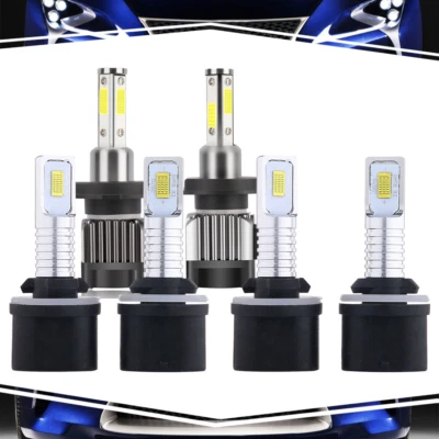 For Hyundai Accent 2003-05 3 Pair Headlights H4/9003+880 Daytime Running Light - Image 1 of 4