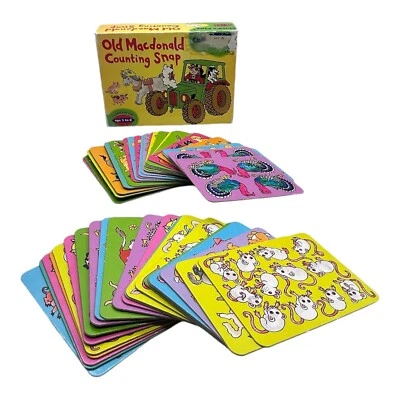Old MacDonald Counting Snap Card Games Preschool Vintage 1976 COMPLETE - Image 1 of 4