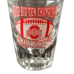 Pre Owned Ohio State 2002 Big Ten Champions Shot Glass Shotglass Heavy - Picture 1 of 8