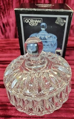 Gorham Full Lead Crystal Bowl 4"  Kingsbury Collection Candy Dish Item# CSH9 - Image 1 of 4