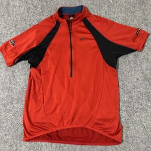 Vtg Nike ACG Cycling Jersey Mens Large Red Black 1/2 Zip USA Made 90s Shirt