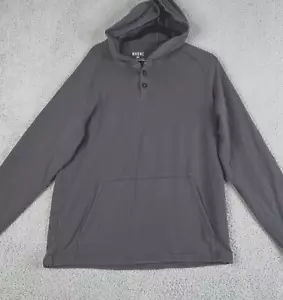 Felpa con cappuccio Rhone uomo grigio medio Henley pullover French Terry felpa maglione - Foto 1 di 17