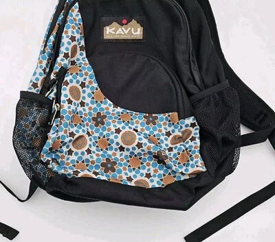 Kavu School College Backpack Bookbag Padded Laptop Travel Hiking Carry On Retro - Image 1 of 4