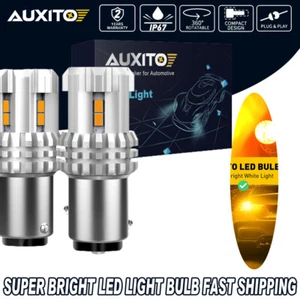 2X BAY15D 1157 LED TURN SIGNAL INDICATOR GLOBE BULB AMBER 12SMD 3020 Canbus 12V - Picture 1 of 9