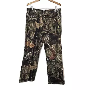 Pantalones de mezclilla camuflados Mossy Oak para hombre 34x30 verde estilo 55191-7-C2 algodón caza al aire libre - Imagen 1 de 8