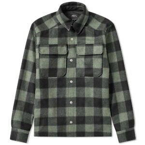 A.P.C. Adrien Checked Wool-Blend Flannel Overshirt