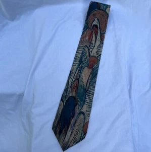 1991 Apple Corps Beatles theme 100% silk neck tie Let It Be - Picture 1 of 4