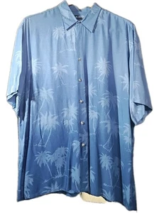 Corsini Blue Hawaiian Print Short Sleeve Shirt Size XL - Picture 1 of 4