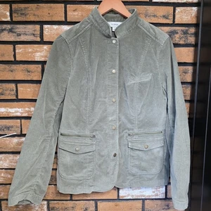 Blazer LL Bean Mujer Grande Marrón Pana Chaqueta Parche en el Codo Exterior Preppy Defecto - Imagen 1 de 14