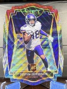2020 Justin Jefferson Panini Select Premier Level Tri-Color Die-cut Rookie #161 - Picture 1 of 2