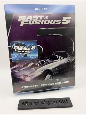 FAST AND THE FURIOUS 5 Blu-Ray Steelbook - Italian IT - Letter Series O - Sealed - Image 1 of 4