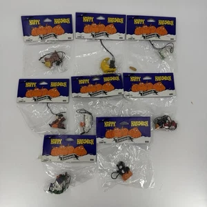 Vintage 1980er neu Halloween Ornamente Lot Leewards Hexe Geist schwarze Katze Kürbis - Bild 1 von 11