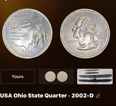 Rare Coin, 2002 US Ohio Quarter, Mint Condition D Mint Mark - Image 1 of 2