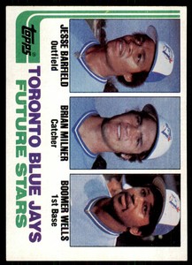 1982 Topps Blue Jays Future Stars - Jesse Barfield/Brian Milner/Boomer Wells A