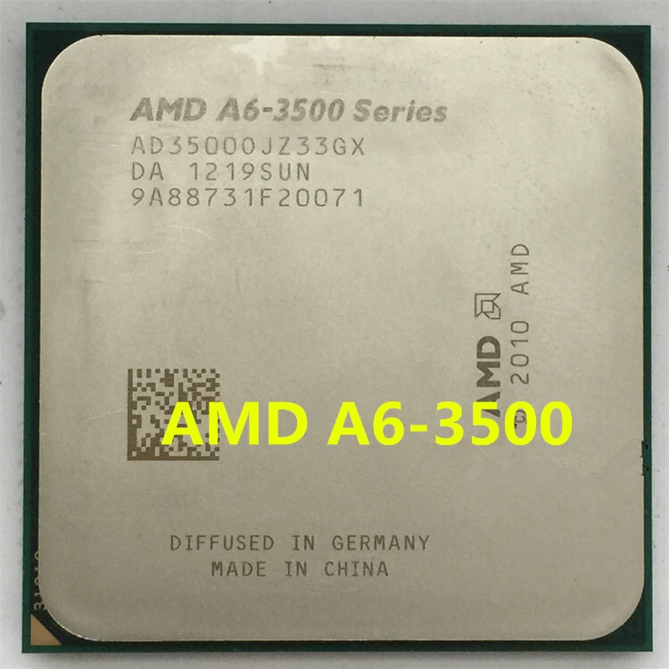 AMD A6-3500 CPU A6-Series AD3500OJZ33GX 2.1 GHz 3M Socket FM1 Processors - Image 1 of 1