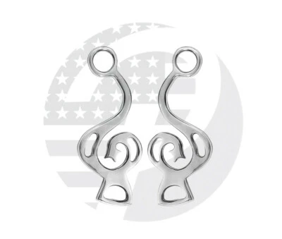 PRO IRON GEAR Hackamore Cheeks Bitless Horse Bit English Western Stainless Steel