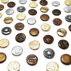 Ziernieten Verschlüsse Nieten Knopfnähen Leder Denim Jeans 9,5 mm, B11 - Bild 1 von 16