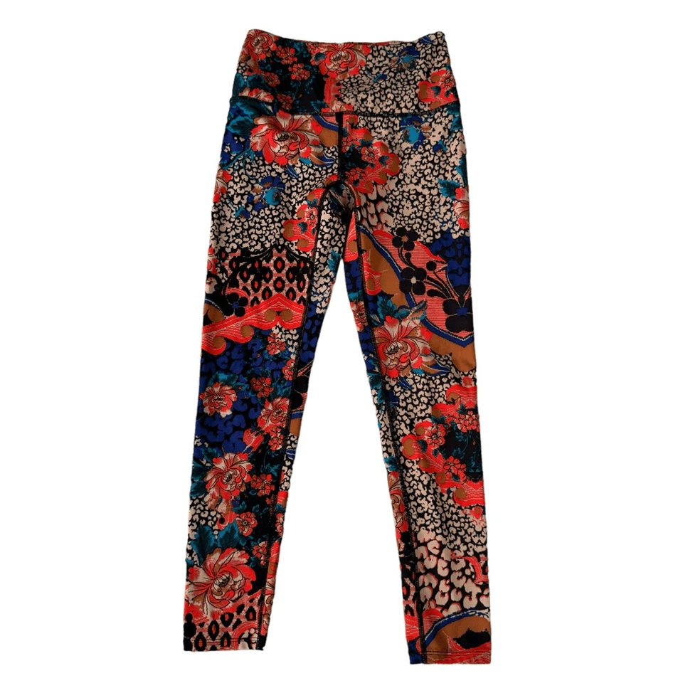 Free People Movement Multicolor floral Elastic Waist Jeggings Leggings Size XS - Image 1 of 4