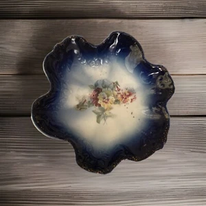 Plato antiguo de porcelana azul Flow - Imagen 1 de 6