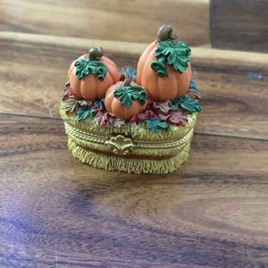 Papel Giftware Autumn Hay/Pumpkin Jewelry Trinket Box - Picture 1 of 4