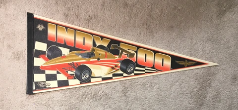 Indy Indianapolis 500 Original Vintage SOUVENIR PENNANT Motor Speedway Full Size Cover