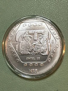 1994 Mexico 5 Nuevos Pesos 1 Onza Silver Lintel 26 Rare Date Coin Km 578 - Picture 1 of 4