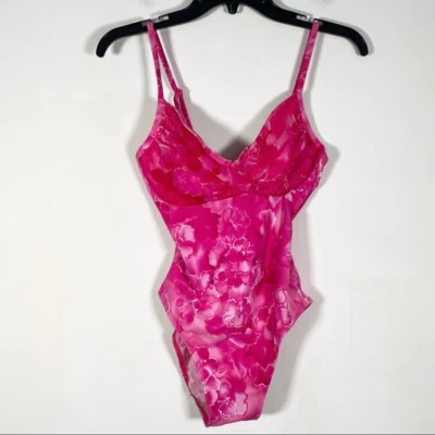 Newport News женщин новый без ЯРЛЫКОВ размер 10 винтажный сетки на косточках цветочный цельный - Изображение 1 из 4