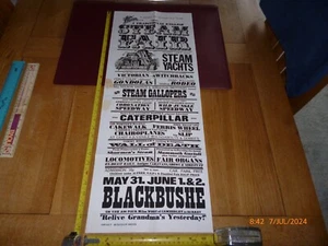 JOHN CARTER STEAM FAIR B/W SLIMLINE POSTER BLACKBUSHE YACHTS, GALLOPERS *RARE* - Picture 1 of 8