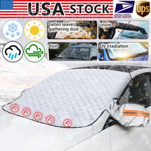Magnetic Car Windshield Cover Winter Snow Rain Frost Guard Protector UV Sunshade - Picture 1 of 12